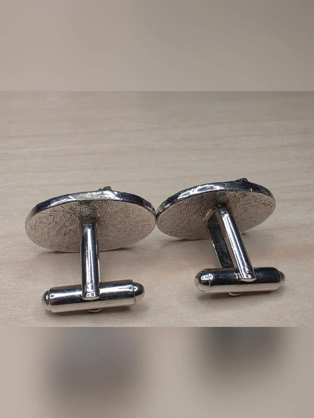 Oval Horse Head Cufflinks Western Equestrian Steampunk Silver-Tone